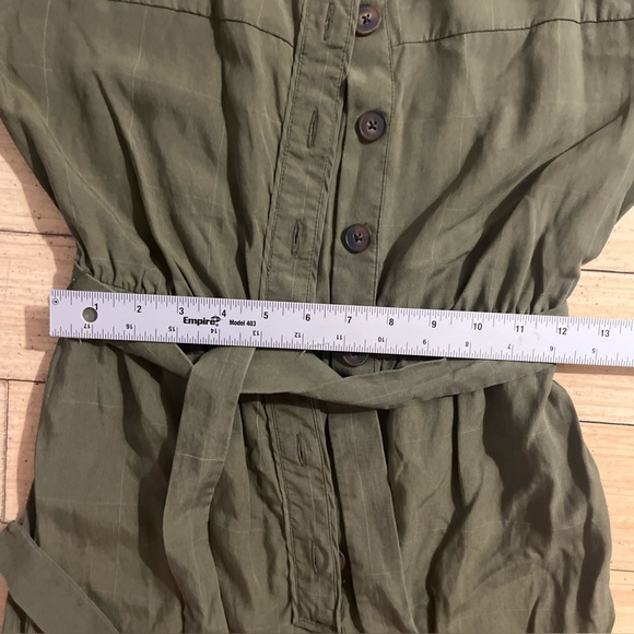 Madewell Jumper Short Sleeve Belted Olive Green XXS Women’s Cotton comfy - Picture 7 of 9